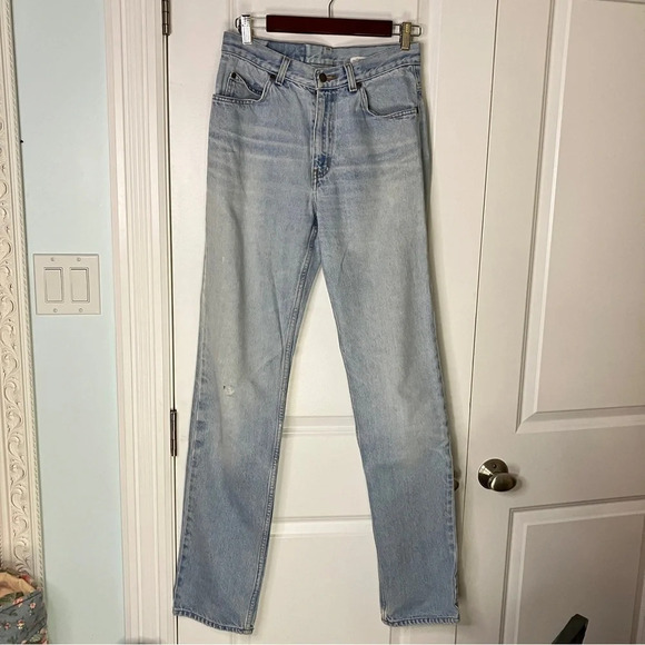 Vintage Light Blue Faded Distressed Dad Mom Jeans - Picture 7 of 7